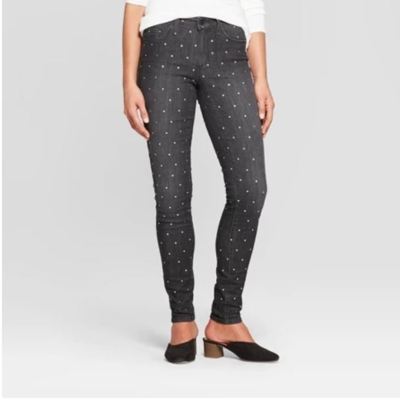 Universal Thread Denim - Universal Thread Plus Size Polka Dot Denim, 18/34R